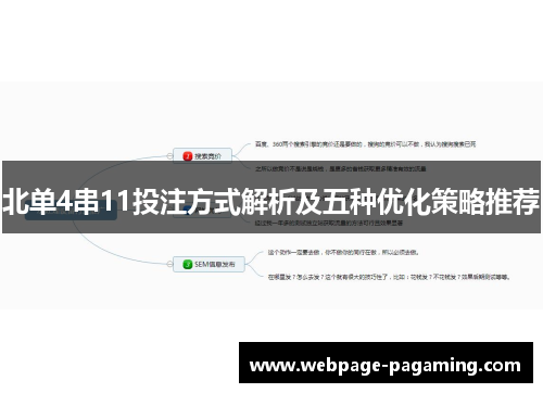 北单4串11投注方式解析及五种优化策略推荐 北单4串11投注方式解析及五种优化策略推荐
