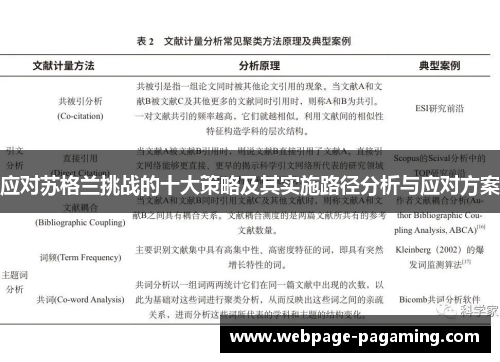 应对苏格兰挑战的十大策略及其实施路径分析与应对方案 应对苏格兰挑战的十大策略及其实施路径分析与应对方案