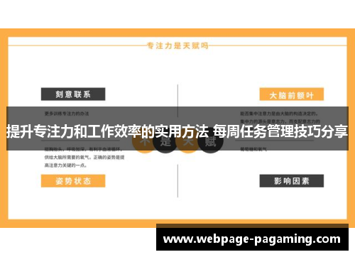 提升专注力和工作效率的实用方法 每周任务管理技巧分享 提升专注力和工作效率的实用方法 每周任务管理技巧分享