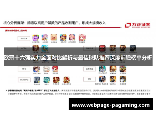 欧冠十六强实力全面对比解析与最佳球队推荐深度前瞻榜单分析