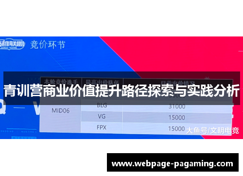 青训营商业价值提升路径探索与实践分析